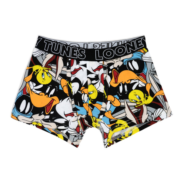 שני תחתוני בוקסר מודפסים עם גומי חיצוני