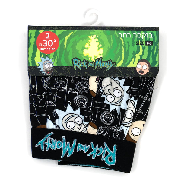 שני תחתוני בוקסר מודפסים עם גומי חיצוני