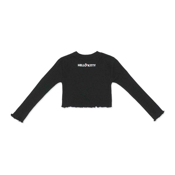 חולצת ריב עם תבליט אבנים הלו קיטי בנות