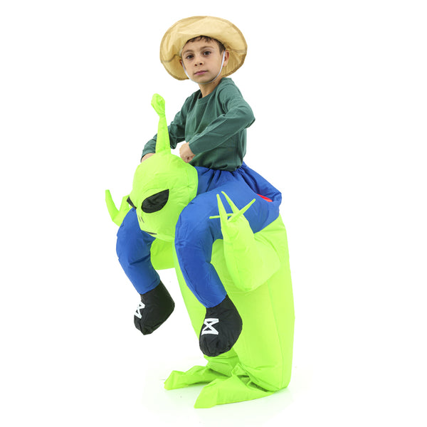 תחפושת מתנפחת חיזר עם אנטנה ורוכב מידת בוגרים וילדים