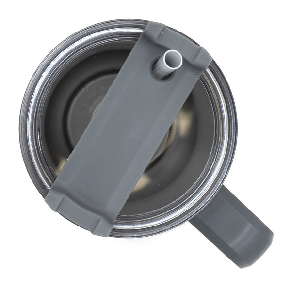 כוס תרמוס אלומיניום גדולה עם קשית