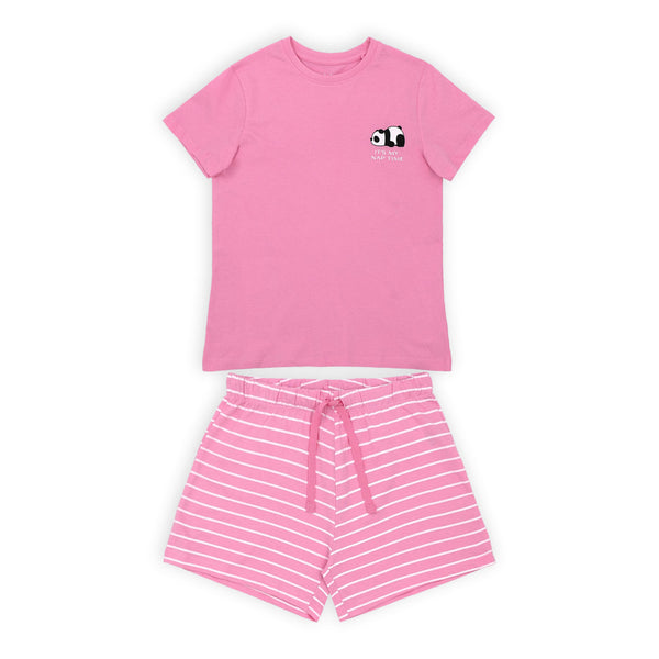 זוג פיג'מות קצרות מודפסות