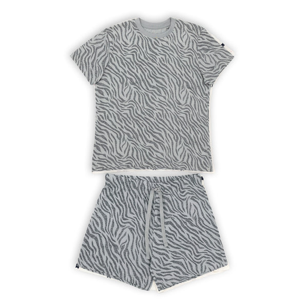 זוג פיג'מות קצרות מודפסות