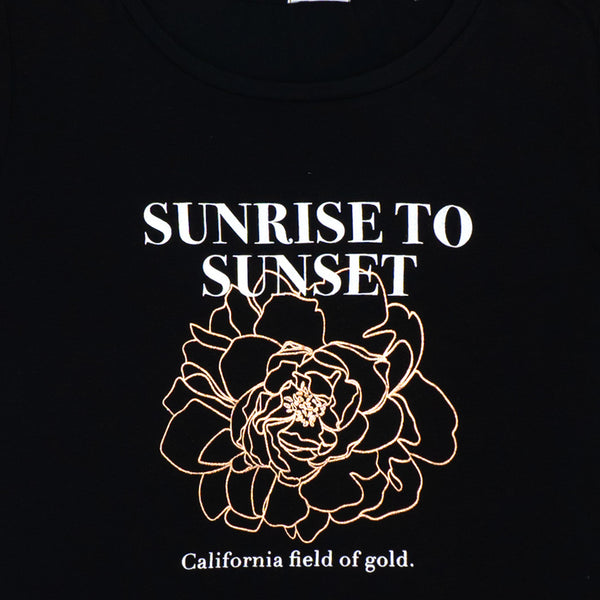 חולצת ויסקוזה מודפסת Sunrise To Sunset נשים