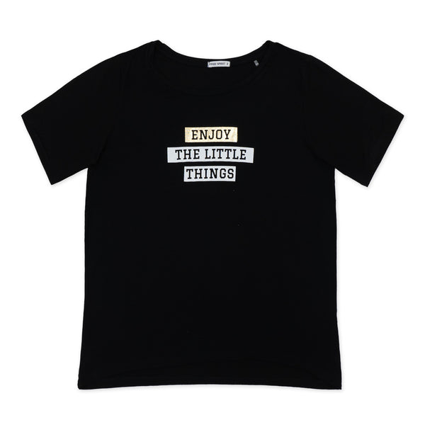 חולצת ויסקוזה מודפסת Enjoy The Little Things נשים