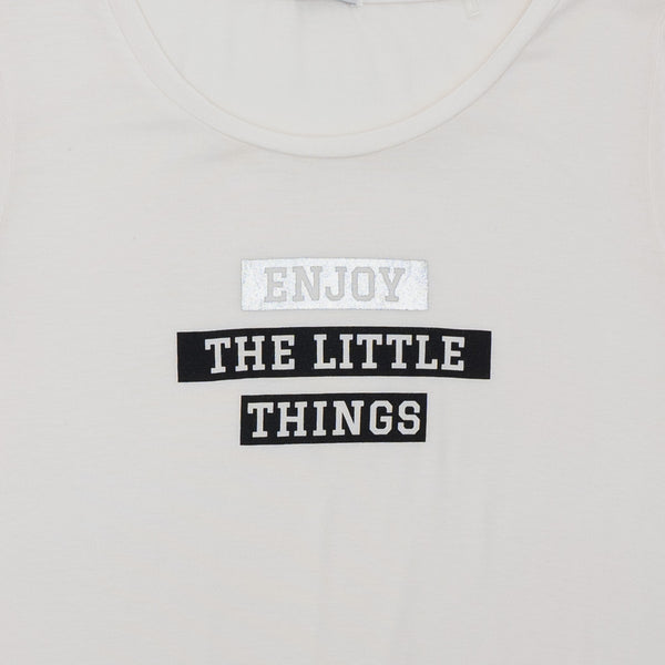 חולצת ויסקוזה מודפסת Enjoy The Little Things נשים