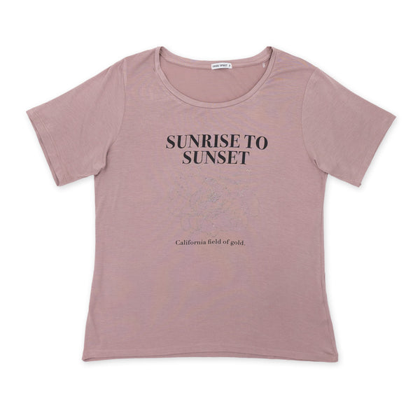 חולצת ויסקוזה מודפסת Sunrise To Sunset נשים