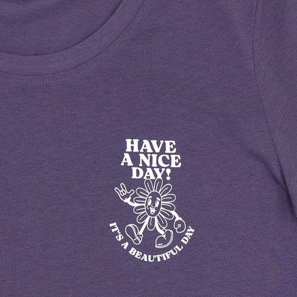 חולצה מודפסת דו צדדית Have A Nice Day נשים