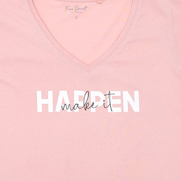 חולצה עם צווארון וי Make It Happen נשים