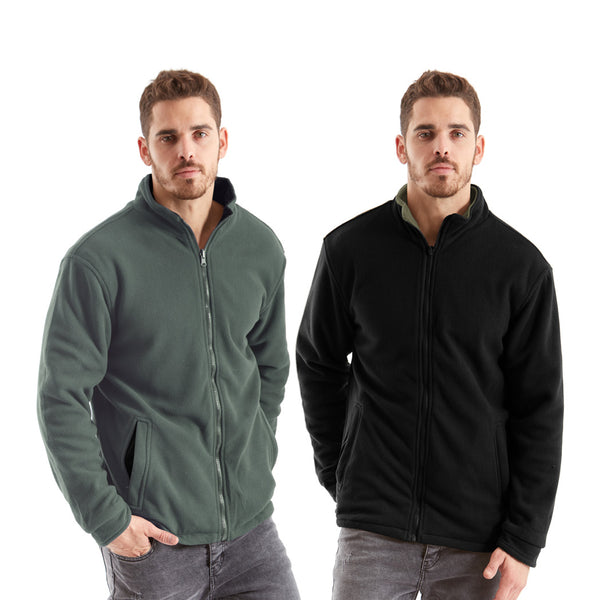 ג'קט פליז דו צדדי גבר