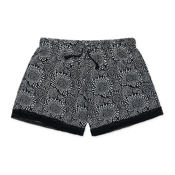 פיג'מת גופיה מודפסת עם תחרה נשים