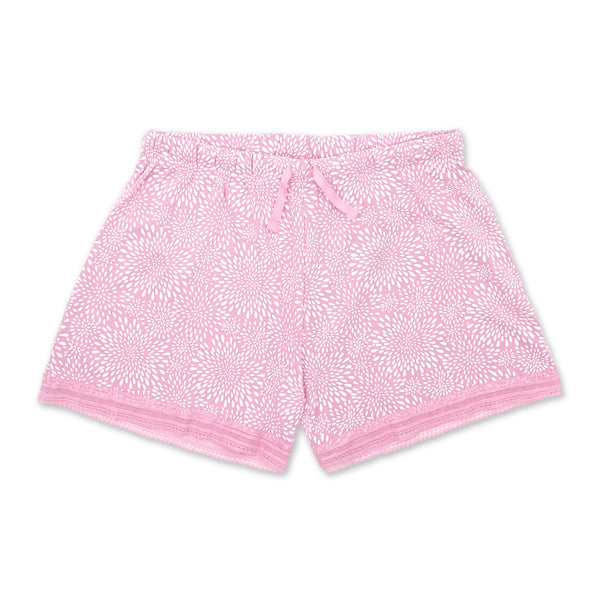 פיג'מת גופיה מודפסת עם תחרה נשים