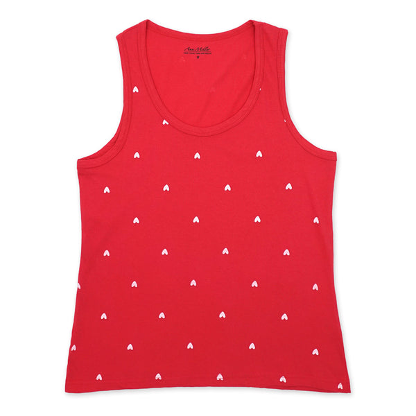 זוג פיג'מות גופיה אדום וקאמל בנות