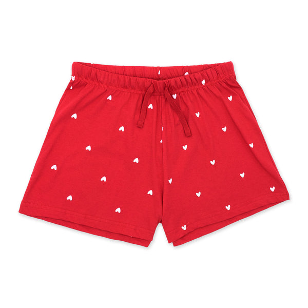 זוג פיג'מות גופיה אדום וקאמל בנות