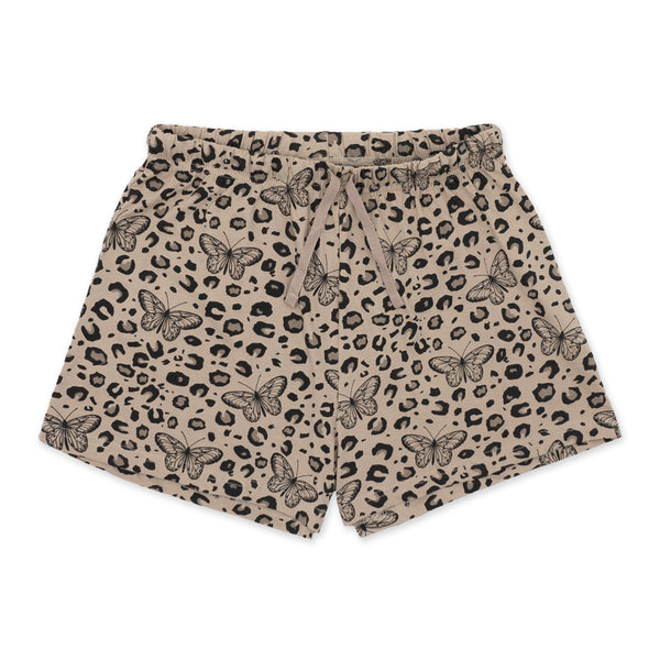 זוג פיג'מות גופיה אדום וקאמל בנות