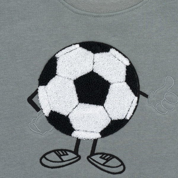 חולצת פוטר עם אפליקציית מגבת כדורגל בנים