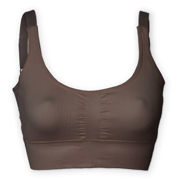 זוג גוזיות ללא תפר בטנה כפולה וקאפים נשלפים נשים S-XL