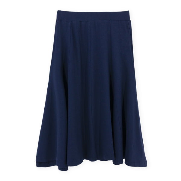 חצאית עם קפלי פנלים נשים