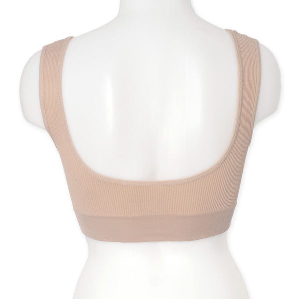 זוג גוזיות ריב כתפיה רחבה בטנה כפולה וקאפים נשלפים נשים S-XL