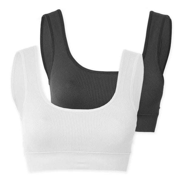 זוג גוזיות ריב כתפיה רחבה בטנה כפולה וקאפים נשלפים נשים S-XL