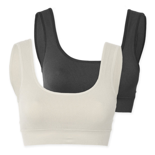 זוג גוזיות ריב כתפיה רחבה בטנה כפולה וקאפים נשלפים נשים S-XL