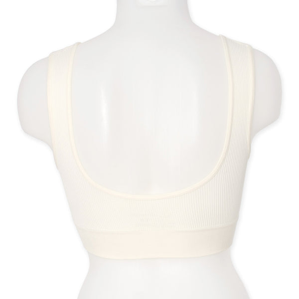 זוג גוזיות ריב כתפיה רחבה בטנה כפולה וקאפים נשלפים נשים S-XL