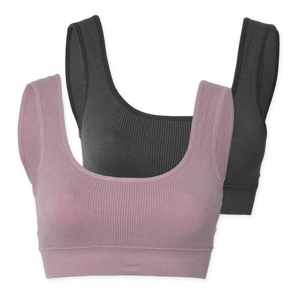 זוג גוזיות ריב כתפיה רחבה בטנה כפולה וקאפים נשלפים נשים S-XL