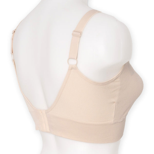 זוג גוזיות ללא תפר בטנה כפולה וקאפים נשלפים נשים S-XL