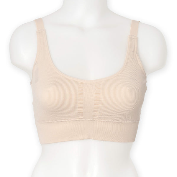 זוג גוזיות ללא תפר בטנה כפולה וקאפים נשלפים נשים S-XL