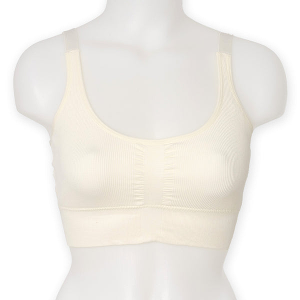 זוג גוזיות ללא תפר בטנה כפולה וקאפים נשלפים נשים S-XL