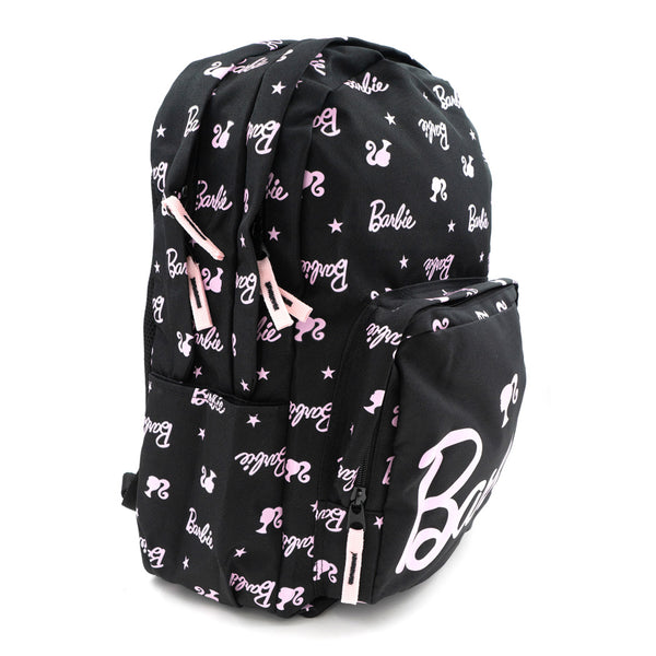תיק בית ספר ברבי Barbie שחור-ורוד לוגו