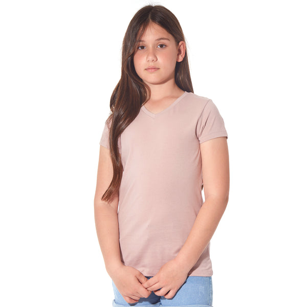 מארז 8 חולצות בית ספר לייקרה צווארון וי בנות