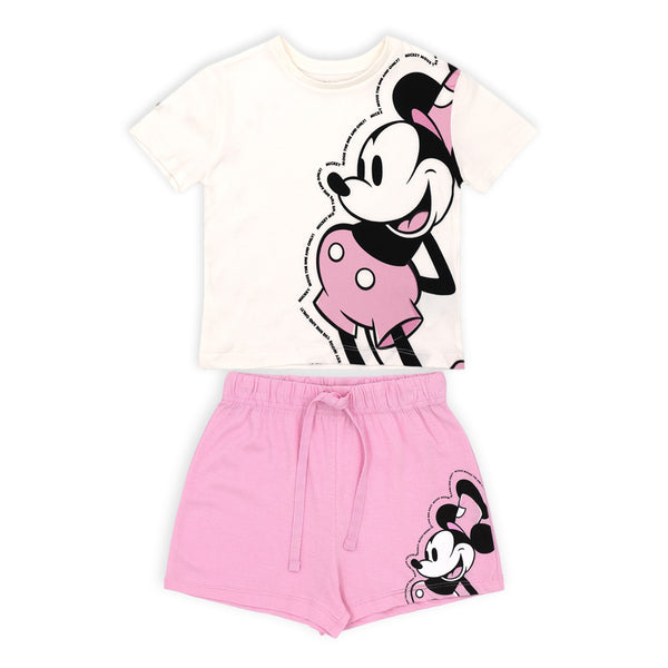 זוג פיג'מות אוברסייז מודפסות מיקי מאוס