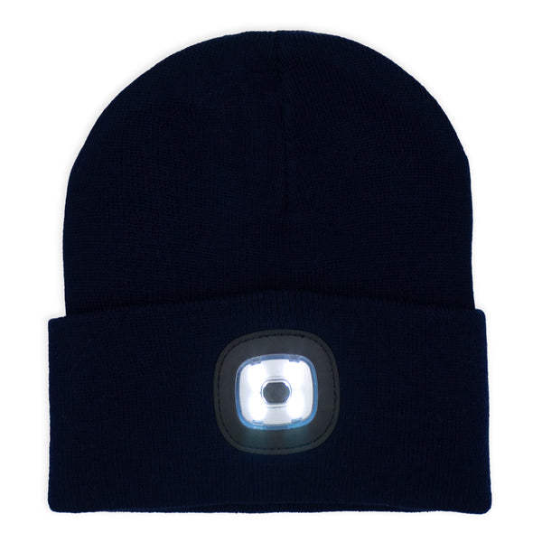 כובע סרוג עם פנס