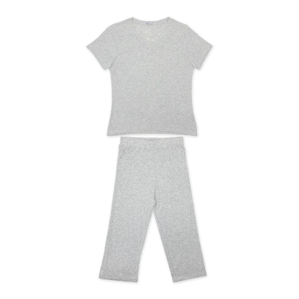 זוג פיג'מות ריב אורך 3/4 נשים