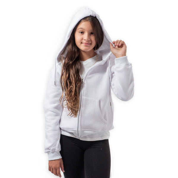 קפוצ'ון עם רוכסן שחור/לבן