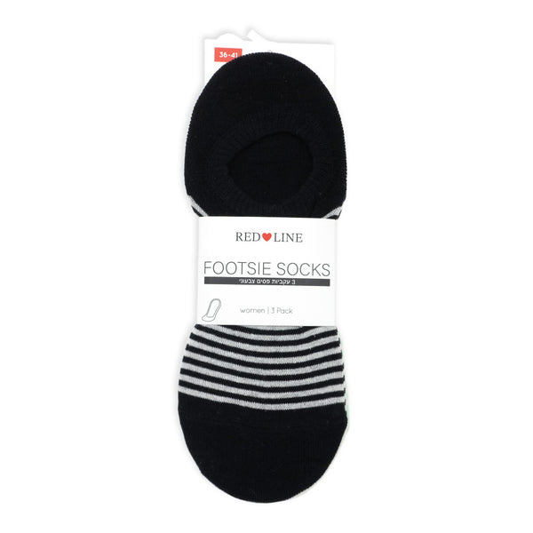 מארז 3 גרבי עקביות פסים נשים