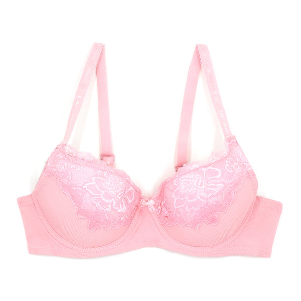 זוג חזיות עם ריפוד קל ועיטור תחרה נשים