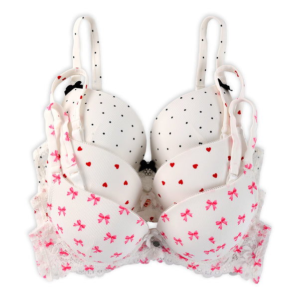 מארז 3 חזיות מודפסות