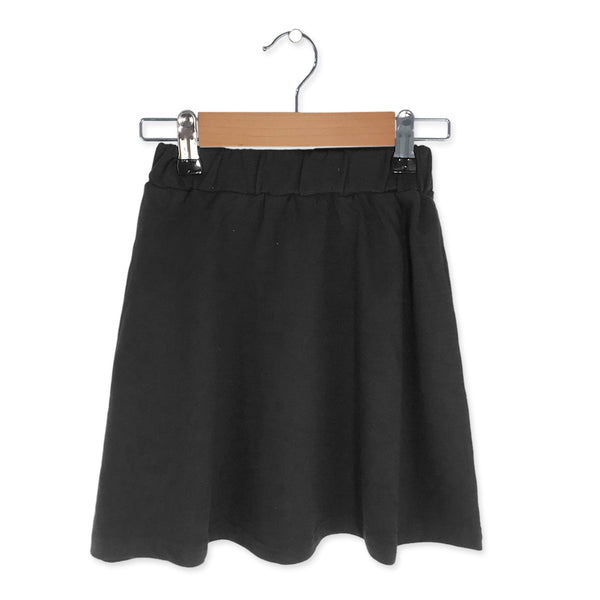 מארז 3 חצאיות ברך פרנץ' טרי שחור-כחול-פודרה בנות