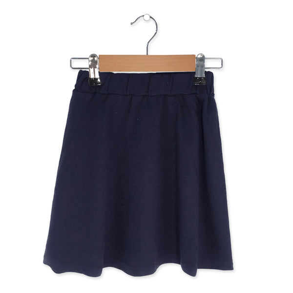 מארז 3 חצאיות ברך פרנץ' טרי שחור-כחול-פודרה בנות