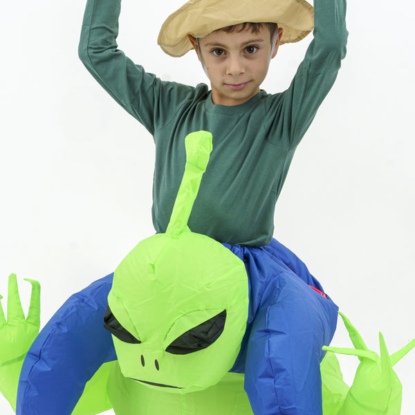 תחפושת מתנפחת חיזר עם אנטנה ורוכב מידת בוגרים וילדים