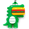 מחזיק מפתחות דינוזאור עם המבורגר