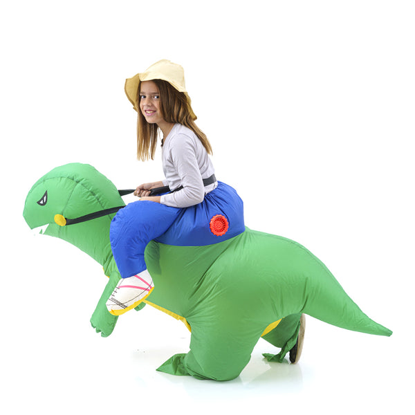 תחפושת מתנפחת דרקון עם רוכב מידת ילדים ובוגרים