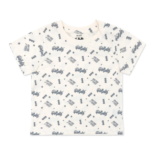 זוג חולצות באטמן צהוב-קרם תינוקות בנים