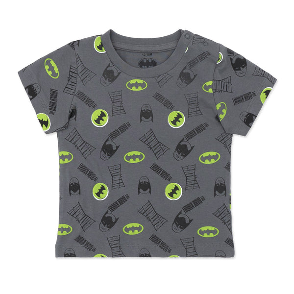 זוג חולצות באטמן ירוק-אפור תינוקות בנים