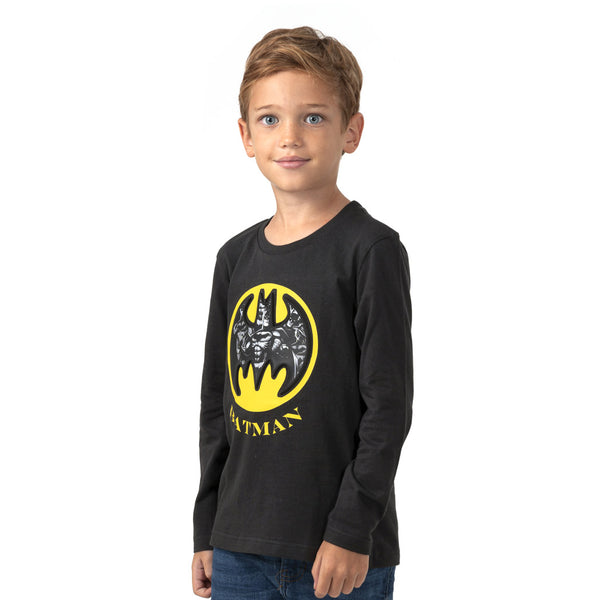 חולצת מעבר באטמן עם הדפס מובלט בנים