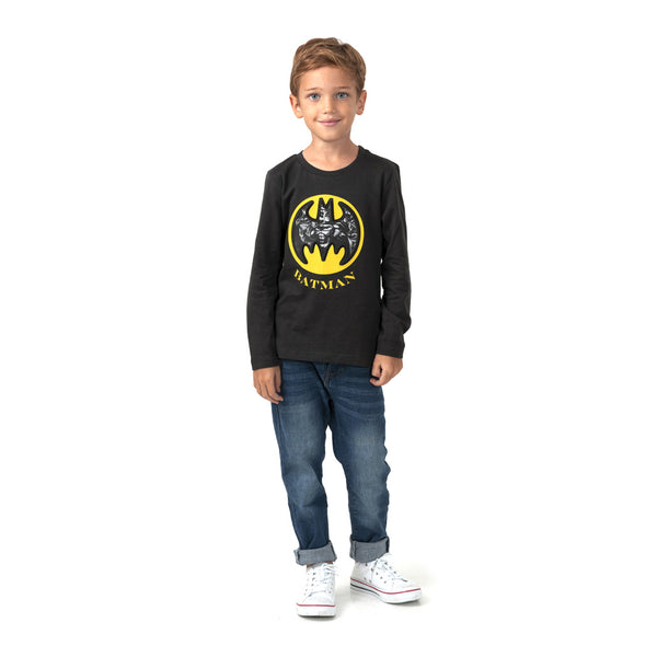 חולצת מעבר באטמן עם הדפס מובלט בנים