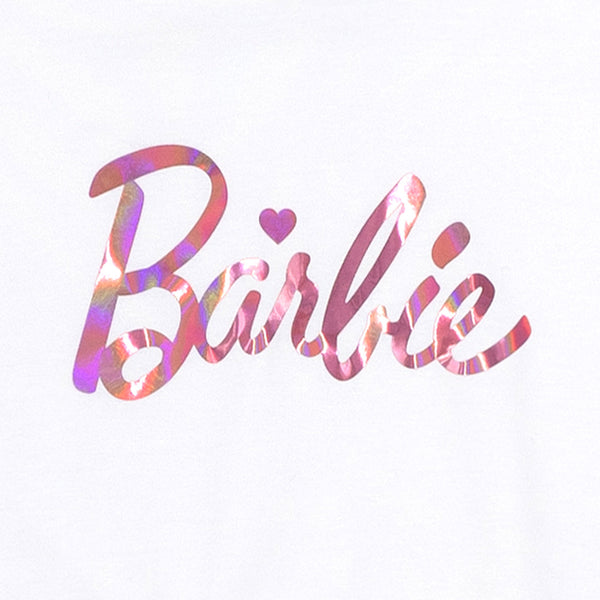 שמלה משולבת חצאית טול לוגו ברבי