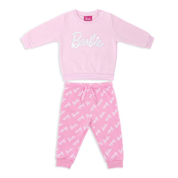 חליפת פוטר הדפס ברבי כסוף תינוקות בנות